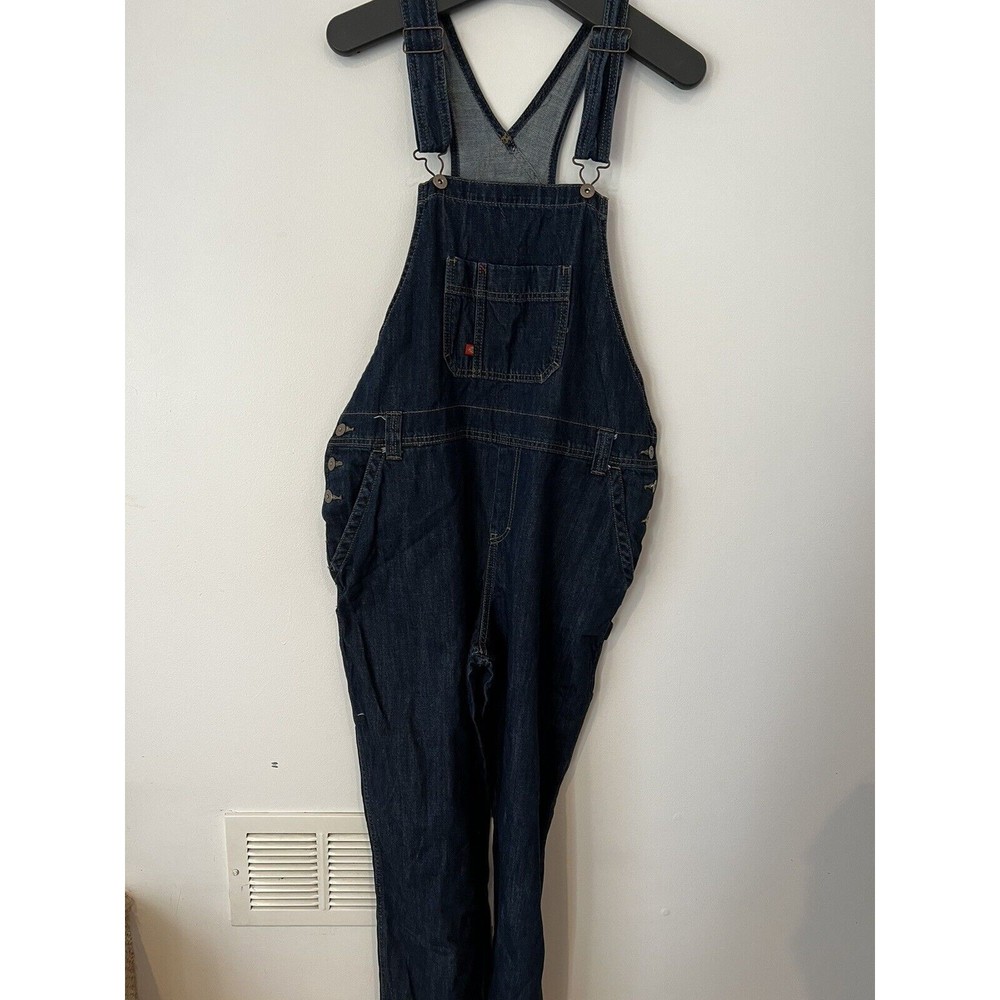 VINTAGE Dickies Denim Oversized Dungarees Overalls Size L US 14/16 Euro 42/44 - Picture 1 of 12